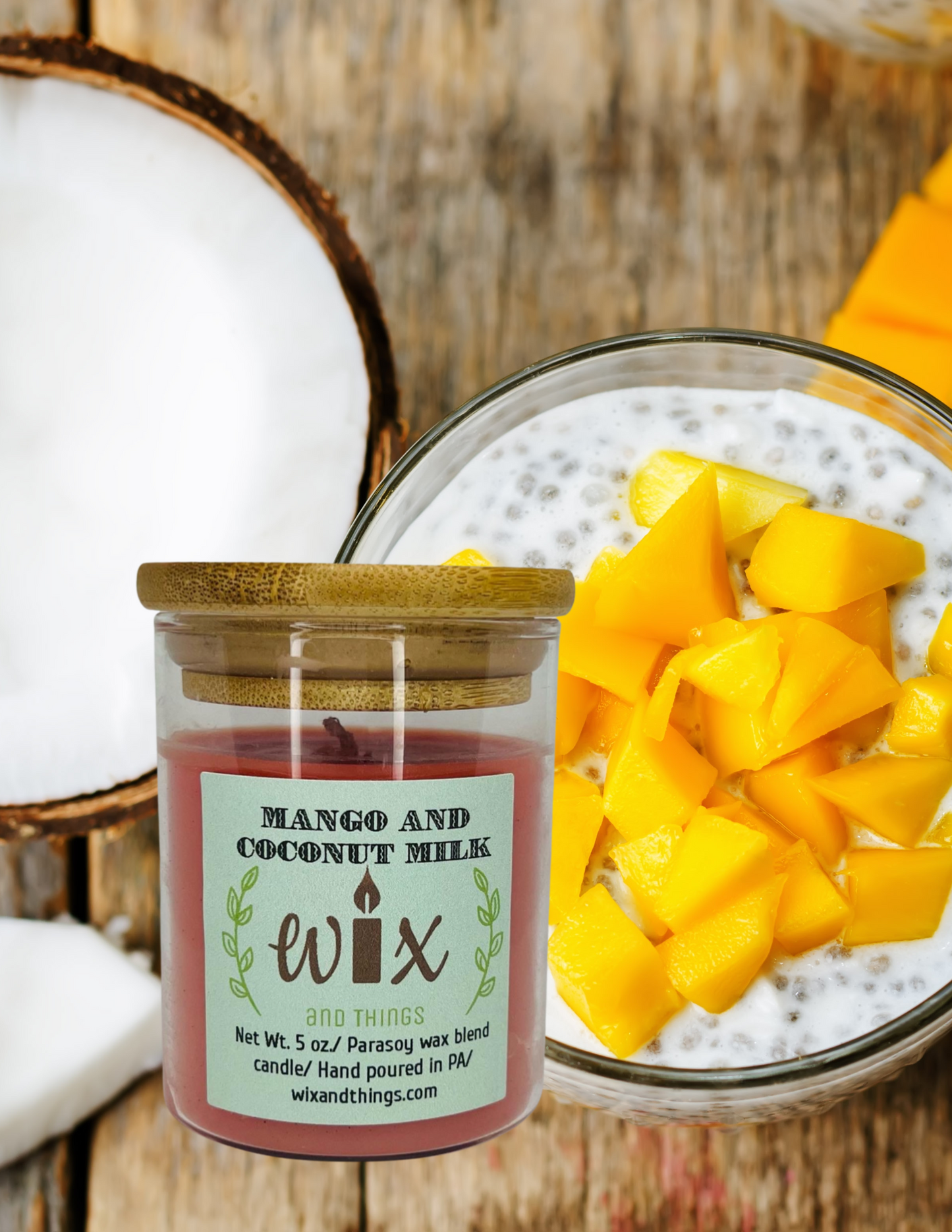Mango Coconut Milk Candle – Creamy Tropical Paradise
