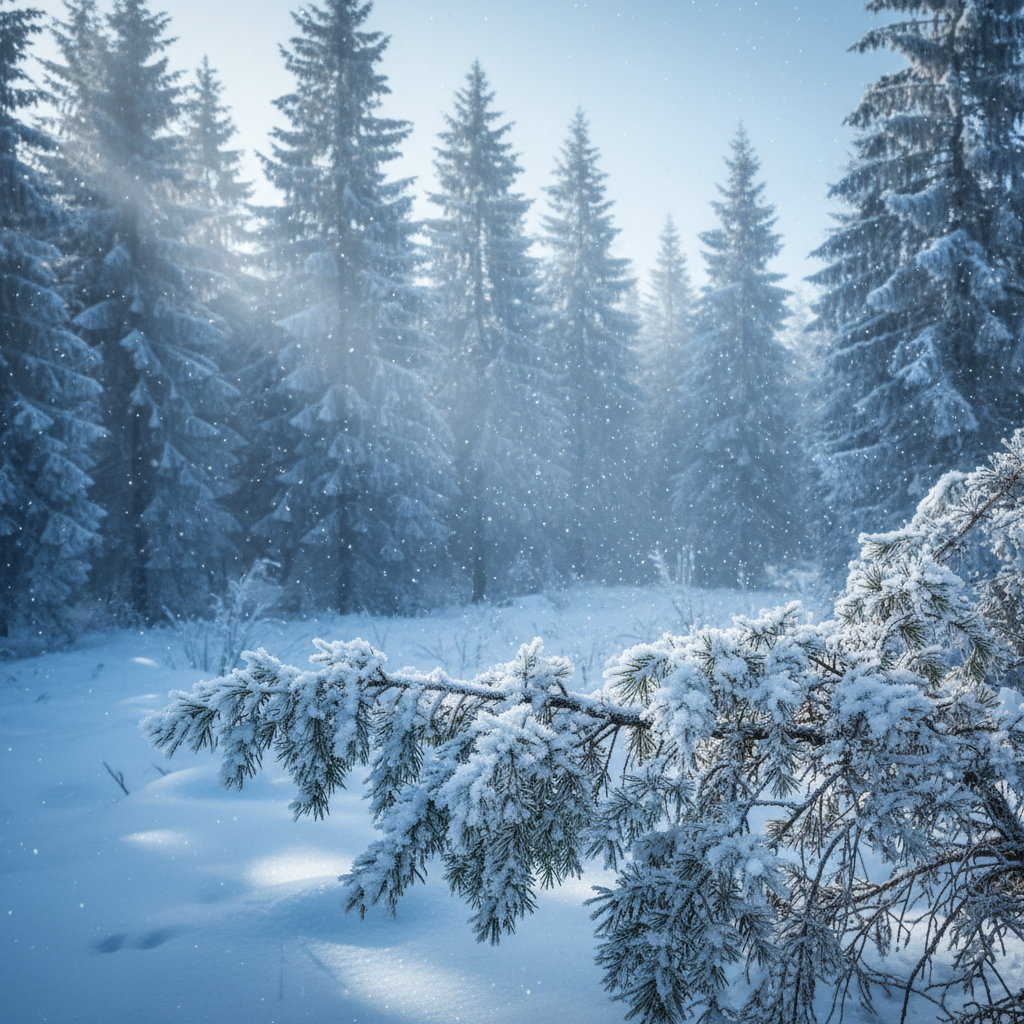 Frosted Juniper Candle – Fresh Winter Pine Scented Soy Candle | Wix and Things